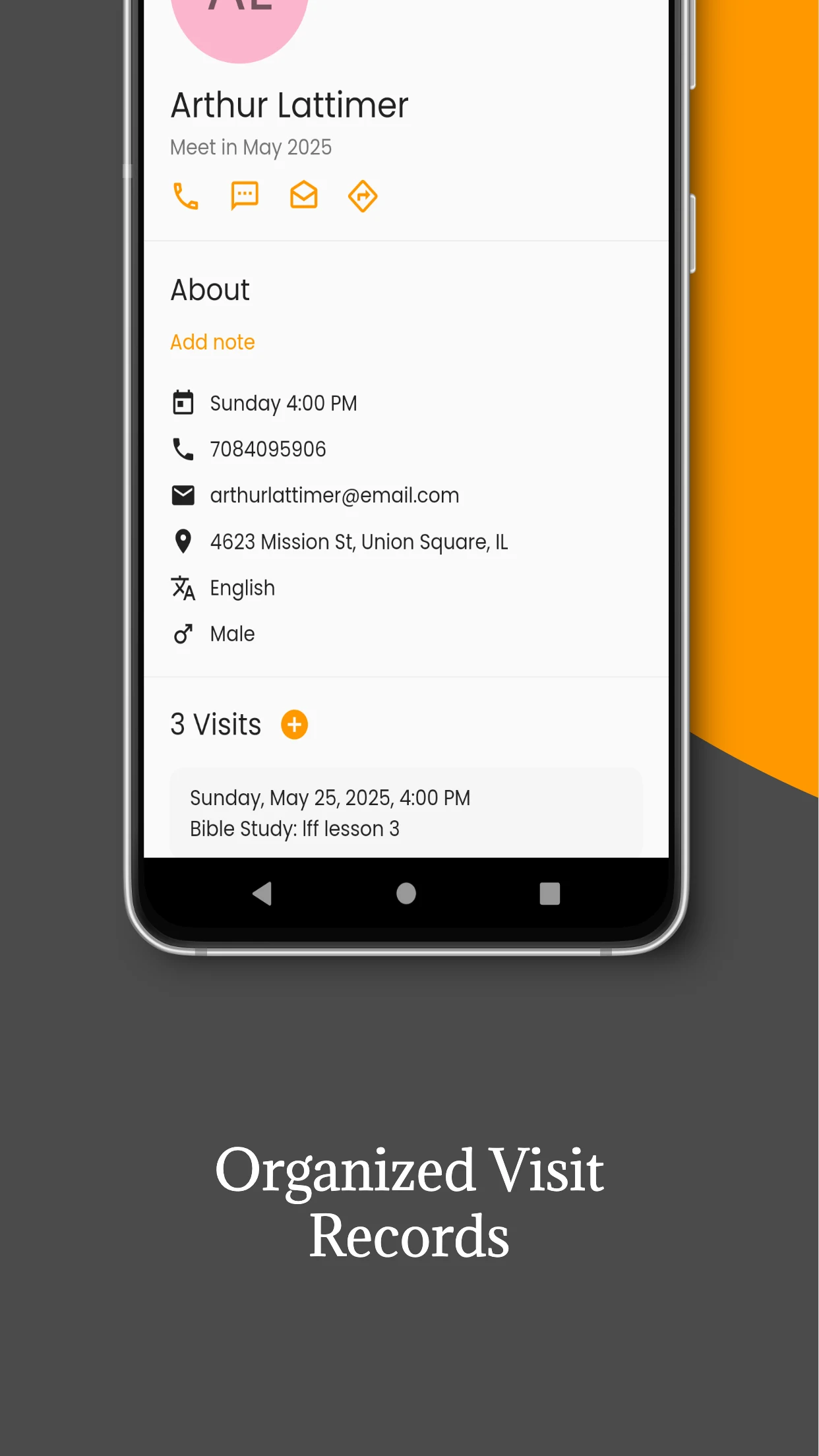 Field Service Record. screenshot